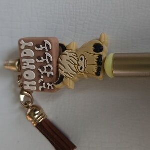 Howdy Cow Novelty Pen with Tassel